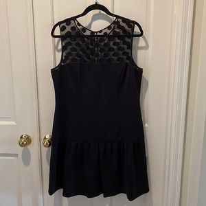 Eliza J Black Polka Dot Mini Dress - great holiday party dress!